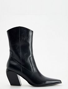 Skórzane kowbojki Reserved czarne damskie 1674V-99X