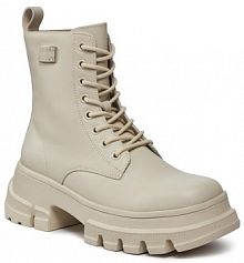 Trapery Tommy Jeans beżowe damskie 