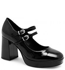 Półbuty na obcasie Jenny Fairy czarne damskie 