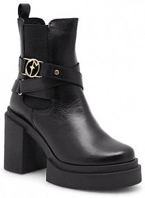 Botki na słupku Eva Minge czarne 