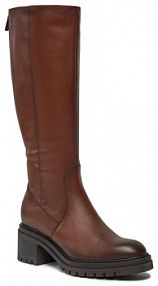 Kozaki na obcasie Tamaris brązowe 