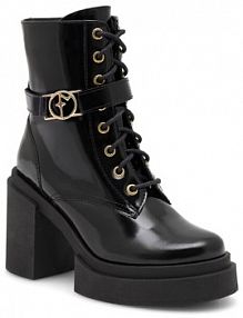 Botki na słupku Eva Minge czarne 