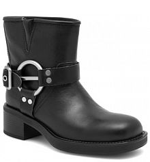 Botki na słupku Badura czarne 