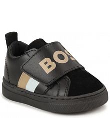 Buty na rzepy Boss czarne dziecięce 