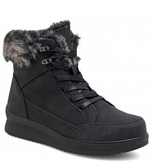 Botki na koturnie Clara Barson czarne 