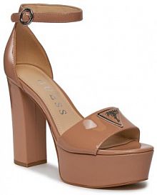 Sandały Guess beżowe damskie 