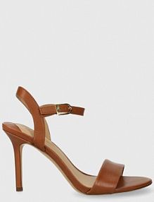 Sandały na obcasie Lauren Ralph Lauren  brązowe 802940588002.270