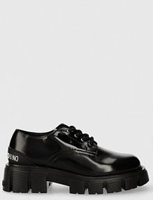 Półbuty sznurowane Love Moschino  czarne damskie JA10055G0HIB0000