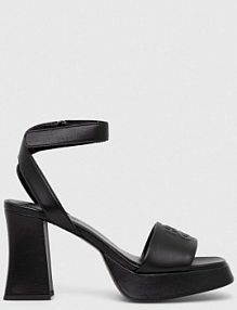 Sandały na słupku HUGO  czarne 50513175.001