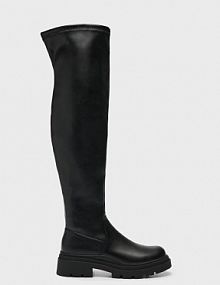 Wysokie kozaki z imitacji skóry czarne House damskie 2707X-99X