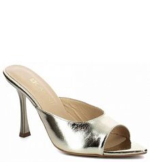 Klapki na szpilce Carinii złote