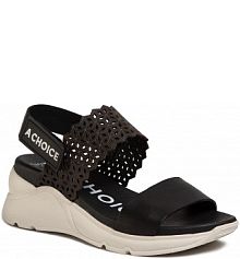 Sandały na koturnie Hispanitas czarne 