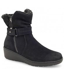 Botki na koturnie Clara Barson czarne 