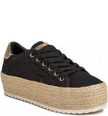 Półbuty na koturnie Guess czarne 