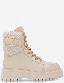 Trzewiki EVA MINGE beżowe damskie AGNITA-4050