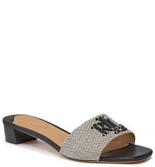 Klapki na słupku Lauren Ralph Lauren beżowe 