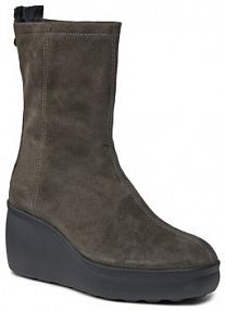 Botki na koturnie Geox szare 