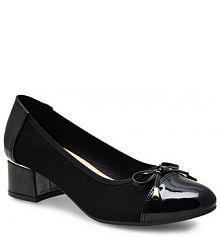 Półbuty na obcasie Clara Barson czarne damskie 