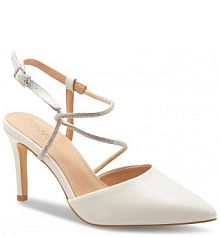 Sandały na szpilce Lasocki białe 