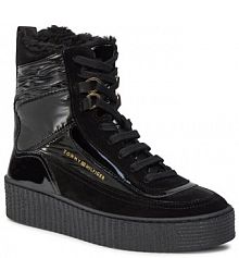 Botki Tommy Hilfiger czarne damskie 