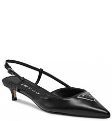 Sandały na słupku Guess czarne 