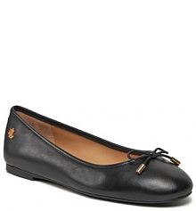 Baleriny LAUREN RALPH LAUREN czarne damskie 