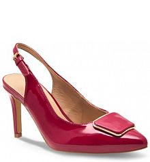 Sandały na szpilce Lasocki czerwone 