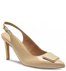 Sandały na szpilce Lasocki beżowe 