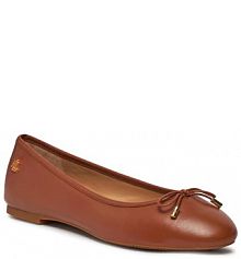 Baleriny LAUREN RALPH LAUREN brązowe damskie 