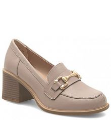 Półbuty na obcasie Clara Barson beżowe damskie 