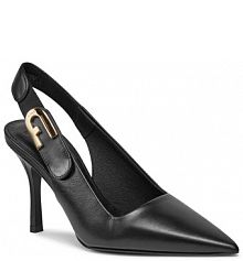 Sandały na szpilce Furla czarne 