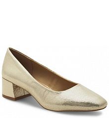 Półbuty na obcasie Clara Barson złote damskie 