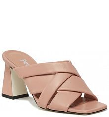 Klapki na słupku Pollini różowe 