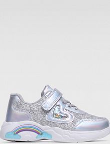 Sneakersy Nelli Blu srebrne dziecięce CM220513-7