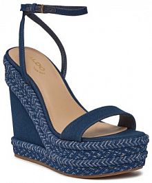 Sandały na koturnie Aldo niebieskie 