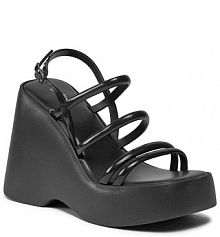 Sandały na koturnie Melissa czarne 