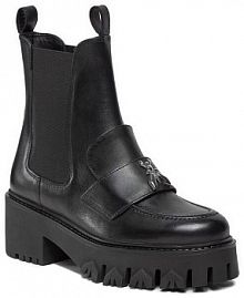 Botki na słupku Patrizia Pepe czarne 