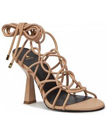 Sandały na słupku Patrizia Pepe beżowe 