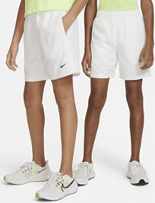 Spodenki treningowe dla dużych dzieci (chłopców) Nike Dri-FIT Multi białe dziecięce