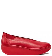 Półbuty wsuwane Fly London czerwone damskie 