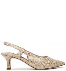 Sandały na szpilce Caprice złote 