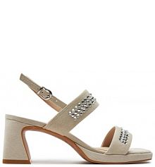 Sandały na słupku Caprice szare 