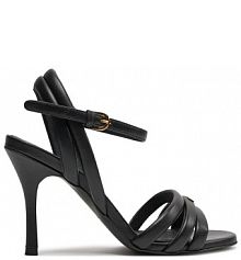 Sandały na szpilce Furla czarne 
