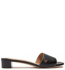 Klapki LAUREN RALPH LAUREN czarne damskie 