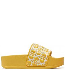 Klapki na koturnie Liu Jo żółte 