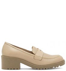 Półbuty na obcasie Lasocki beżowe damskie 