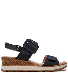 Sandały na koturnie Caprice granatowe 