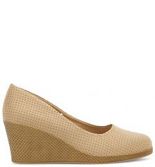 Półbuty na koturnie Clara Barson beżowe 