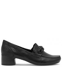 Półbuty na obcasie Rieker czarne damskie 