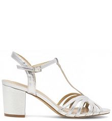 Sandały na słupku Clara Barson srebrne 